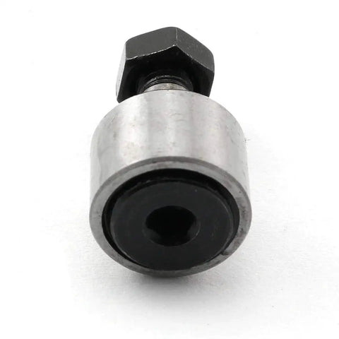 Front view of Bolt Type Needle Roller Cam Follower Bearing With 13Mm Roller Diameter And 9Mm Roller Width For M5 Stud Steel Construction