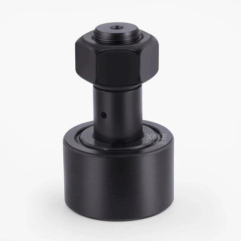 Cam Follower Bearings 2 Pcs CF 1 1/4 SB with double rubber seals and hex hole chrome steel construction, front view.