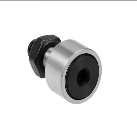 Side view of Cam Follower Needle Roller Bearing Set 2Pcs KR16 CF6 With M6x1.0 Thread 16mm Roller Diameter 6mm Stud, corrosion resistant steel