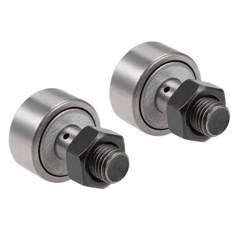 Cam Follower Needle Roller Bearing Kit 2 Pack CF12 KR30 With 30mm Roller Diameter 14mm Roller Width M12 Stud And 1.5mm Thread Sealed