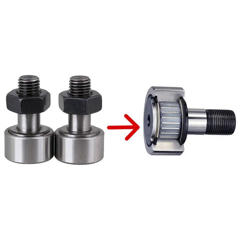 Cam Follower Needle Roller Bearing Set 2Pcs KR16 CF6 With M6x1.0 Thread in disassembled view