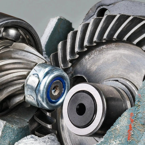 Cam Follower Track Runner Bearing CF20 KR52 PPX Chrome Steel Needle Roller Stud Type in machine mechanism close-up