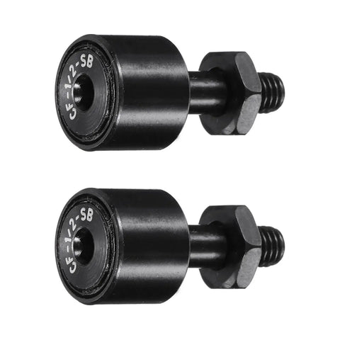 Cam Follower Track Runner Bearing Set 2 Pack Uxcell Chrome Steel Half Inch Roller Dia 10 32 UNF Stud Type