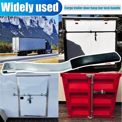 Secure, heavy duty cam action lockable door latch provides reliable trailer and truck access control with a reversible, bolt-on design