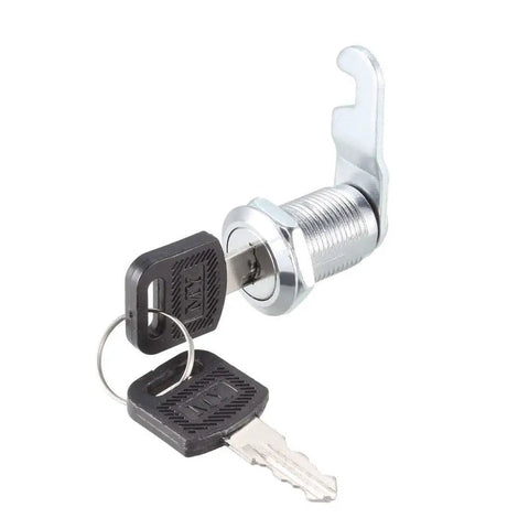 Cam Lock 1 Inch Cylinder Length for Cabinets No 1 Cam Fits Panels Up To Five Eighths Inch Thick Keyed Differently Zinc Alloy Chromium Plated Durable 2 Pieces Locking Hardware