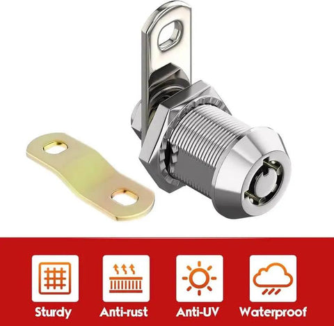 Six Pack Cam Lock Set With Keys For Toolbox Cabinet Mailbox And RV Storage Keyed Alike Durable Zinc Alloy Construction Anti Corrosion Finish