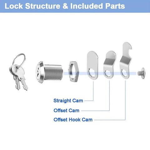 Secure your tool boxes, mailboxes, RV compartments and pickup trucks with this 3-pack of 5/8 inch keyed-alike cam locks parts