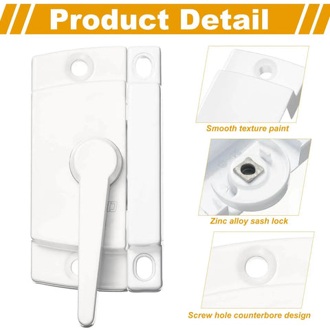 Cam Action Window Sash Locks And Keeper Set For Double Hung And Sliding Windows White Latch Security Hardware 20 Pack