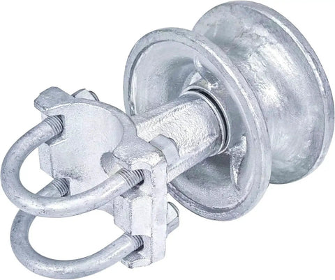 Sliding Gate Rollers Cantilever Roller For Four Inch Round Post Fits Two And Three Eighths Inch Or Two And One Half Inch Gate Frames For Chain Link Fence Gates Seven Inch Wheel Maintenance Free Malleable Steel Durable Hardware Single Pack