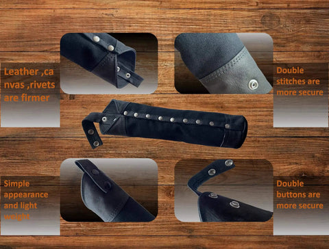 Durable Canvas And Leather Welding Rod Bag For Electrode Storage And Welding Tools with Belt Loops and Reinforced Rivets