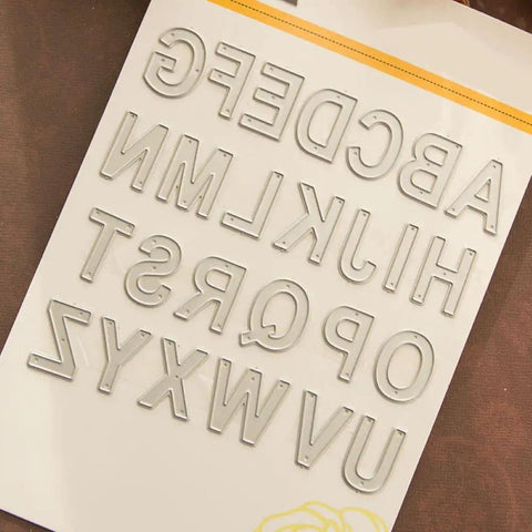 26 Capital Alphabet Dies Set For Metal Cutting, Card Making, Scrapbooking And DIY Embossing Projects, 0.83 X 0.63 Inch Letters