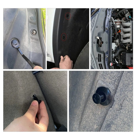 120 Piece Car Bumper Push Retainer Clip Kit With Nylon Fasteners And Rivets 6mm To 10mm Size Range installed on a car