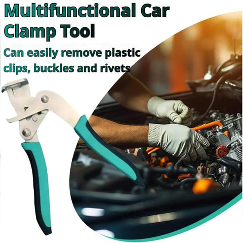 All In One Car Clip Pliers And Disassembly Tool For Fastener Removal Hassle Free Panel Access Trim Clips Rivets Without Damage Ideal For Interior And Exterior Car Trim Repair 2025 Model shown with car engine