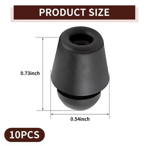 10 Pack Car Door Shock Absorber Cushions, Rubber Door Damper Pads, 0.73x0.54 inch, for Quiet Close, Universal Fit for Cars