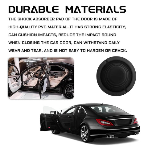 Four Piece Car Door Silicone Cushion Pads Shock Absorbers Kit For Soft Close And Door Slam Prevention on black car