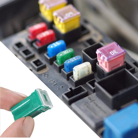 Go To Car Fuses Assortment Kit With 30 Pieces Of Standard And Low Profile Micro Cartridge Fuses For Cars Trucks SUVs And RVs