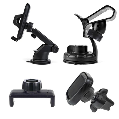 Car phone mounts displayed with Four Pack 17mm Tightening Nuts For Car Phone Mounts Replacement Parts Ball Adapter Head Bracket Ring.