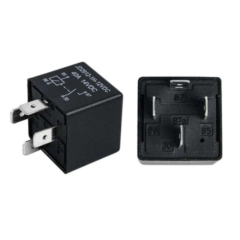 2 Pack 4 Pin 12V Car Relay 40 Amp JD2912-1H-12VDC Heavy Duty Auto Switch Harness Ready