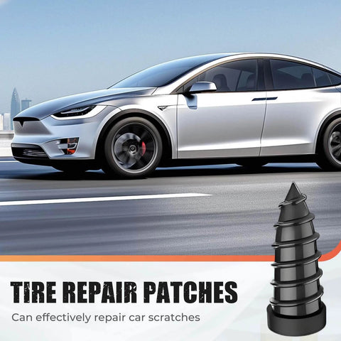 20PC Tire Repair Rubber Nails Kit with 2 Sizes, 2026 New Vacuum Tire Mending Nail Kit and car driving on a road