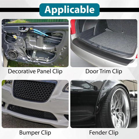 Applications of 200 Pack Car Plastic Trim Boot Rivets Push Clips Fasteners Universal 7.6 Mm Hole Replaces GM Chrysler Ford Clips