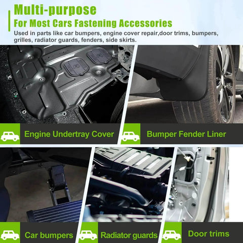 260Pcs U Nut Clips And Automotive Body Bolts Kit For Fender Engine Undertray Bumper And Wheel Arch Covers installation guide
