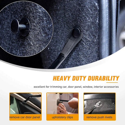 Heavy Duty Pro Grade Car Upholstery Clip Pliers Set And Fastener Remover Kit With Storage Bag For Dash Panels And Interior Trim