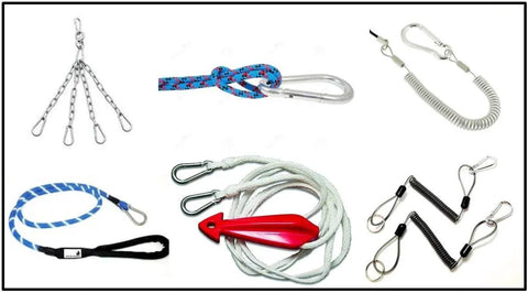 Locking Thumb Screw Closure Carabiner Clips 6 Pack Black Zinc Galvanized Steel Heavy Duty Snap Hooks 5 cm Size