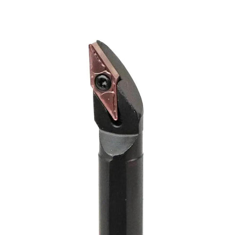 Carbide Indexable Boring Bar S16Q SVJCR11 Internal Turning Tool Holder for VCMT inserts, close-up of carbide tip, ideal for precision milling.