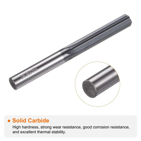 Carbide Chucking Reamer HARFINGTON Pro Grade 0.25 Inch Diameter Straight Flute Straight Shank CNC Machining Centers Reamer Tool Uncoated Solid Carbide Reamer For Steel Aluminum Iron With 6.36mm Dia 1.32 Inch Cutting Length And 2.56 Inch Overall Length.