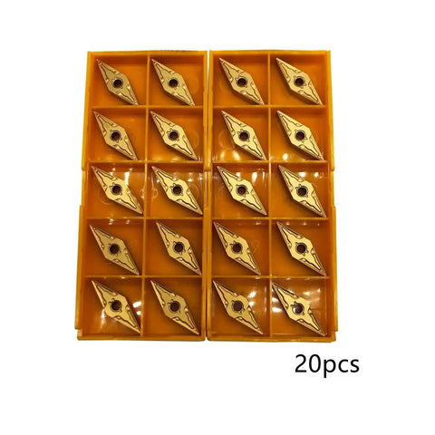 20 Pack VNMG331 MA And VNMG160404 MA Carbide Inserts for Machining Steel and Stainless Steel on MTJNR L 33 Degree Tools
