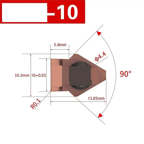 Carbide Insert Milling Cutter For Milling Machines And Lathes With Inner Hole Keyway Slots 10mm Precision Cutting Tool Holder diagram