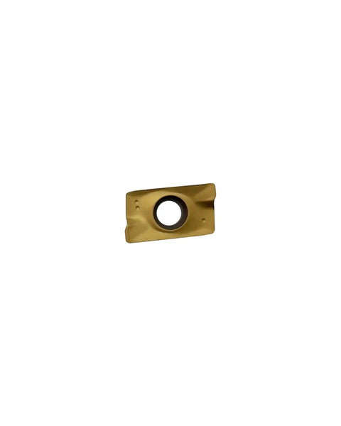 Front view of carbide milling insert with PVD coating for tough steel work, CVD coated for BAP400R tool holders, 9.3mm wide.