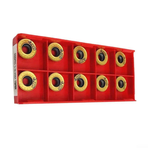 10 Pcs RPMT1204 M C DP5320 Carbide Round Milling Inserts for High Speed CNC Milling Indexable Toolholding Replacement Fits SRDPN