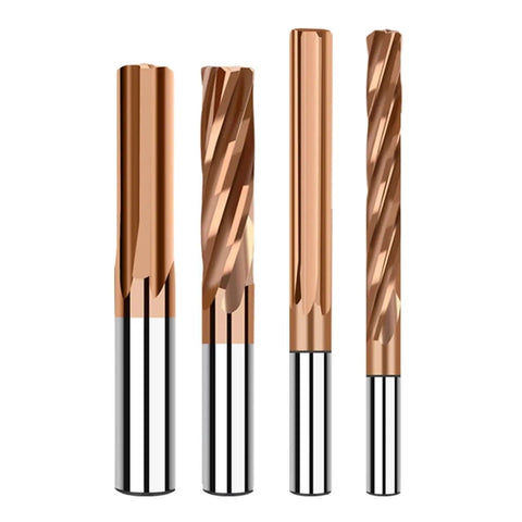 Carbide Reamer 1 To 20mm Spiral Straight Flute H7 Chucking Hardened Steel Cutter shown in four variations