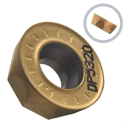10 Pcs RPMT1204 M C DP5320 Carbide Round Milling Inserts for High Speed CNC Milling Indexable Toolholding Replacement