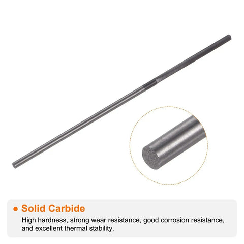 Carbide Straight Flute Reamer For Metalworking And CNC Lathes 0.05 Inch Cutting Diameter 1.27mm uncoated black tool, solid carbide