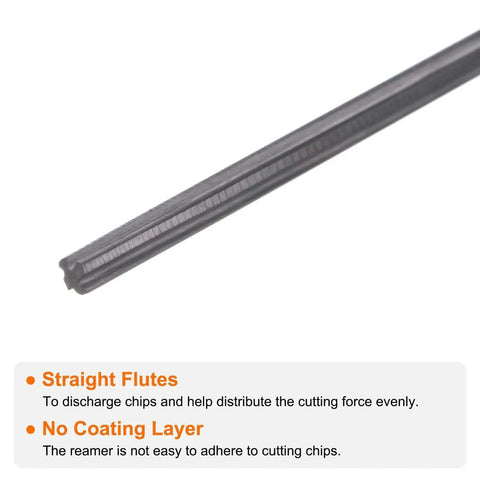Precision Carbide Chucking Reamer 0.065 Inch Straight Flute With Straight Shank for metal lathe and CNC machining centers