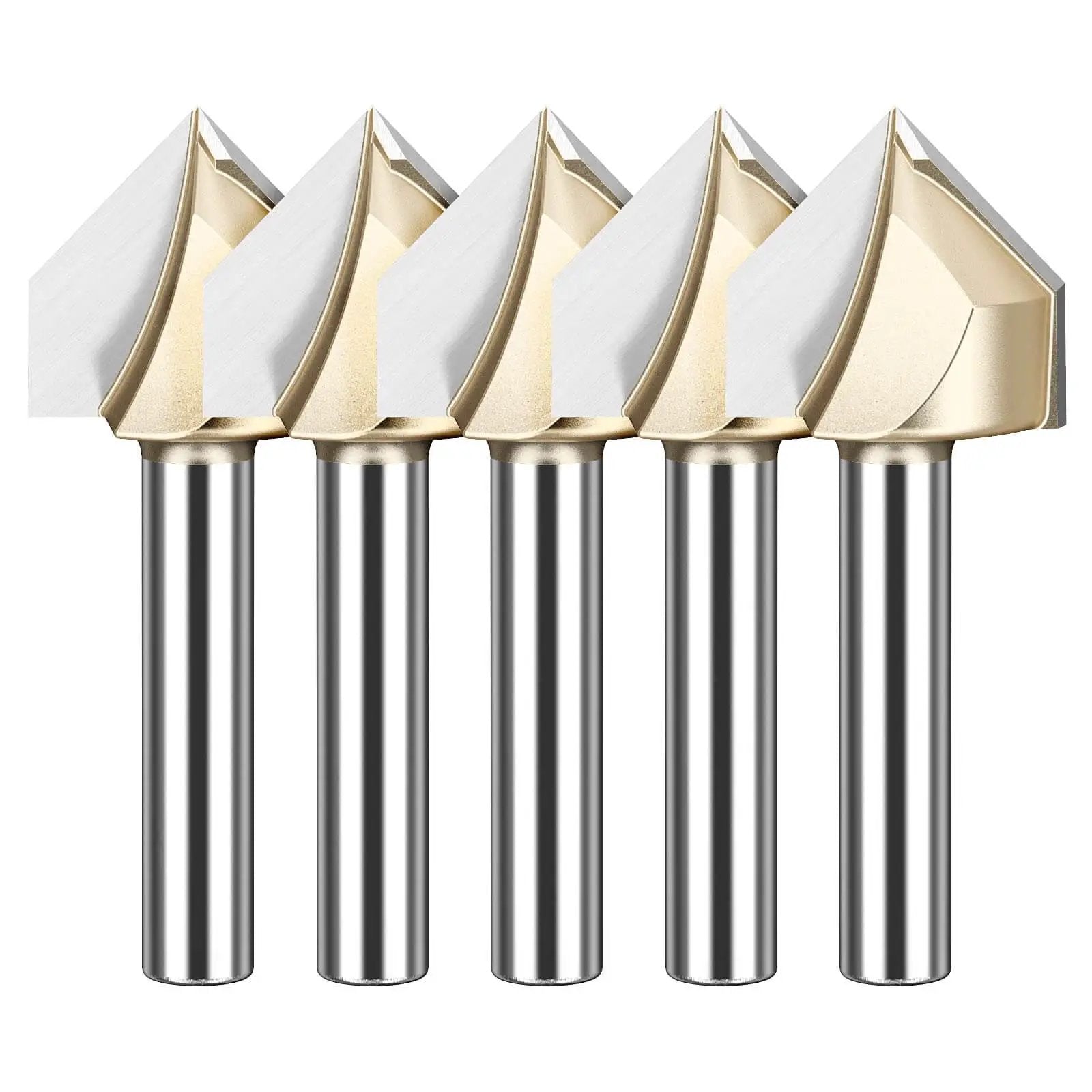 90 degree v groove router bit set for precise carpentr...