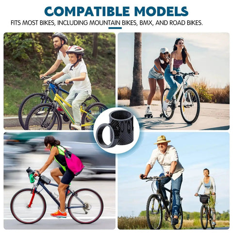 Cyclists using Carbon Fiber Bike Headset Spacers For One And One Eighth Inch Steerer Tube Seven Sizes 1 mm 2 mm 3 mm 5 mm 10 mm 15 mm 20 mm