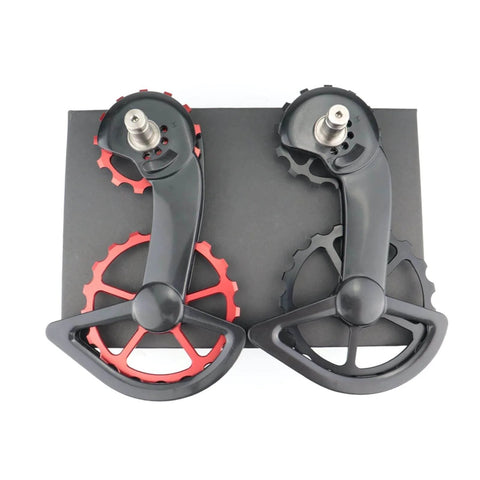 Pulley Road Bike Carbon Fiber Ceramic Bearing Guide Wheel Rear Wheel Suitable for Gearbox Color R8000 Black Size CS Logo