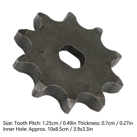 10 Tooth Sprocket For General Chain Gear And Motor Gear In Speed Reduction Systems Crafted From Premium Carbon Steel