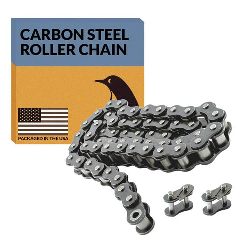 ✝️ #41 Roller Chain - 10 Feet + 2 Free Connecting Links - Carbon Steel Chains for Bicycles, Mini Bikes, 239 Links with packaging.