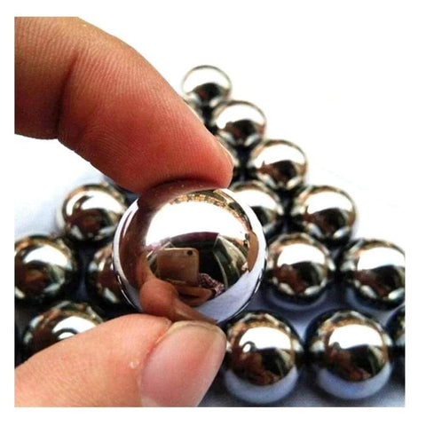 Carbon steel ball 9mm 14mm 2 Grains Carbon Steel Bearing Balls held close-up, showing reflection and smooth surface
