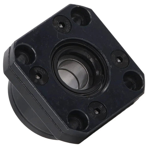 Ball Screw End Support Bearing Block Carbon Steel 12mm Inner Diameter For SFU1604 SFU1605 SFU1610, black finish
