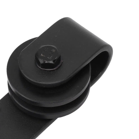 Close-up of Silent Sliding Cabinet Door Rollers Kit Heavy Duty Carbon Steel Rail And Pulley System for smooth quiet operation.