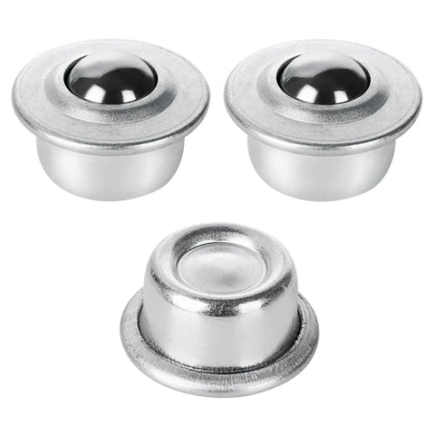 20 Pcs 5/8 Inch Roller Drop In Ball Transfer Bearings Carbon Steel Round Ball Units for Conveyors Roller Stands and Transmission Systems