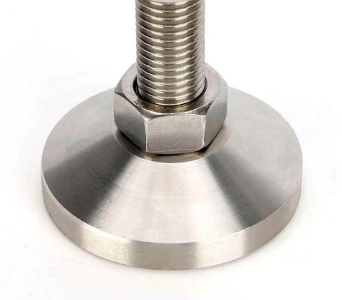 Heavy duty carbon steel nickel plated 4 inch adjustable leveling feet for furniture and equipment