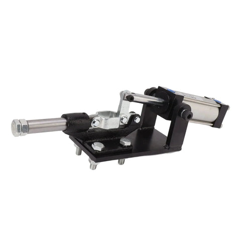 Side view of Metal Pneumatic Toggle Clamp With Auto Control Industrial Air Clamp In Carbon Steel for production lines.