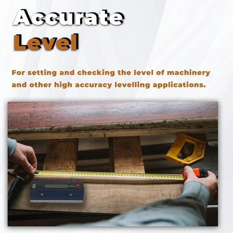 Person using 6 Inch Carbon Steel Precision Strip Level With Wooden Box 0.02 Mm Per Meter Accuracy Portable Alignment Tool for machinery levelling.