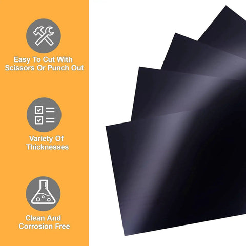Carbon Steel Shim Stock Assortment Set, 6 Inch Wide By 12 Inch Long, Nine Thicknesses From 0.003 To 0.015 Inch Including 0.003